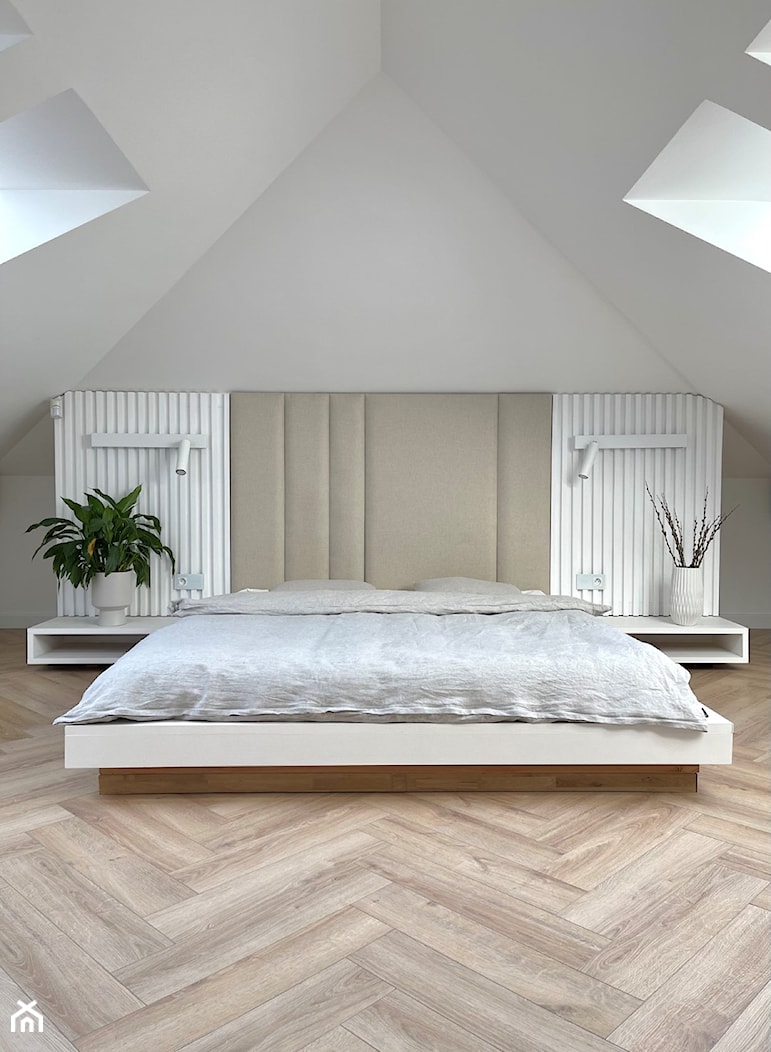 Sypialnia w minimalistycznym wydaniu - zdjęcie od Dekoria.pl - Homebook