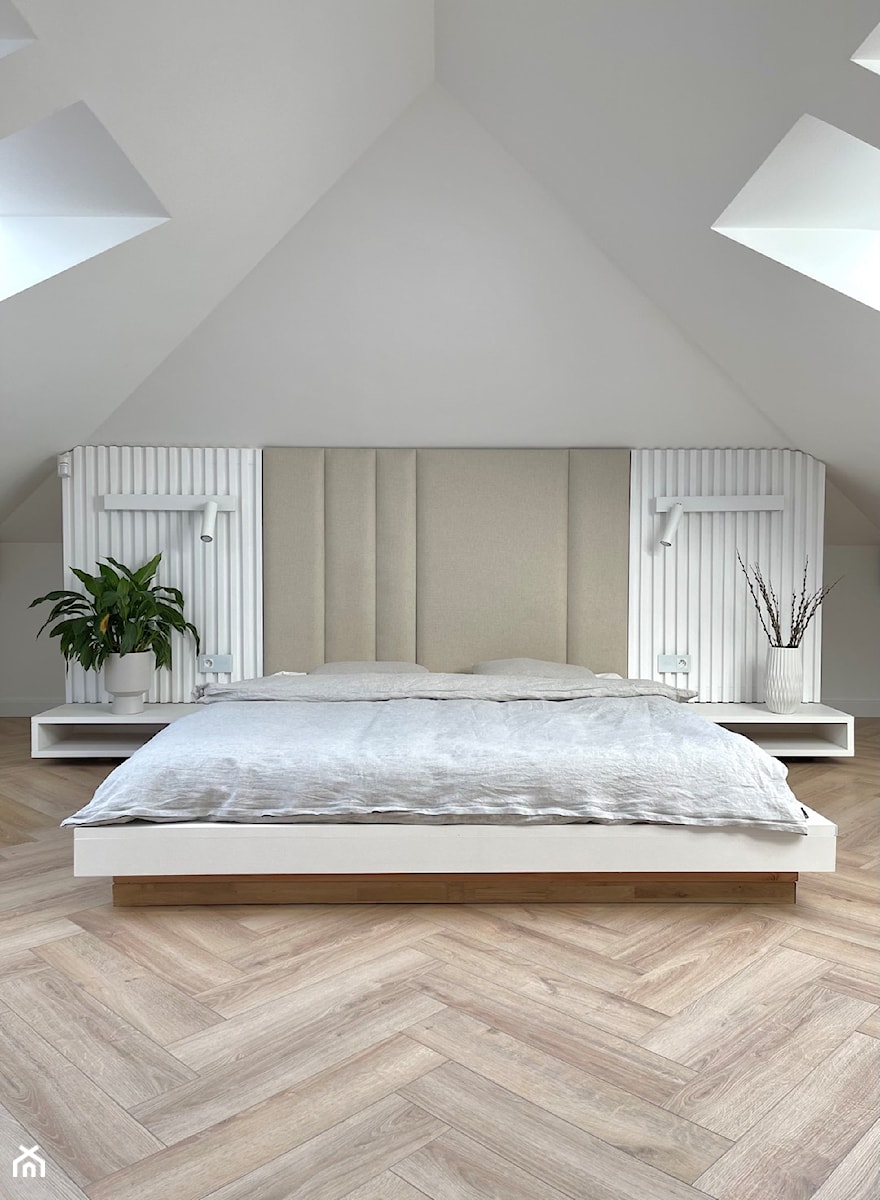 Sypialnia w minimalistycznym wydaniu - zdjęcie od Dekoria.pl