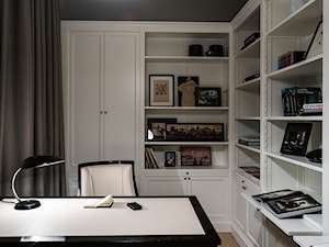 APARTAMENT POWISLE - Małe szare biuro, styl tradycyjny - zdjęcie od Republika Architektury