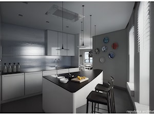 APARTAMENT LIGHT HOUSE GDYNIA - Kuchnia, styl nowoczesny - zdjęcie od Republika Architektury
