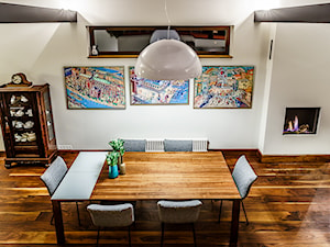 DOM M - Średnia szara jadalnia jako osobne pomieszczenie - zdjęcie od Republika Architektury