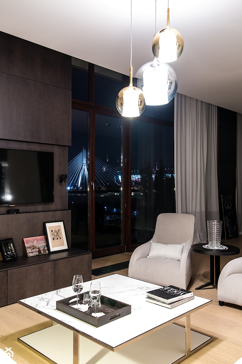 APARTAMENT POWISLE - Salon, styl nowoczesny - zdjęcie od Republika Architektury