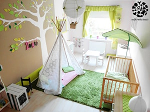 Średni beżowy biały z namiotem / tipi pokój dziecka dla niemowlaka dla dziewczynki, styl nowoczesny - zdjęcie od MESH