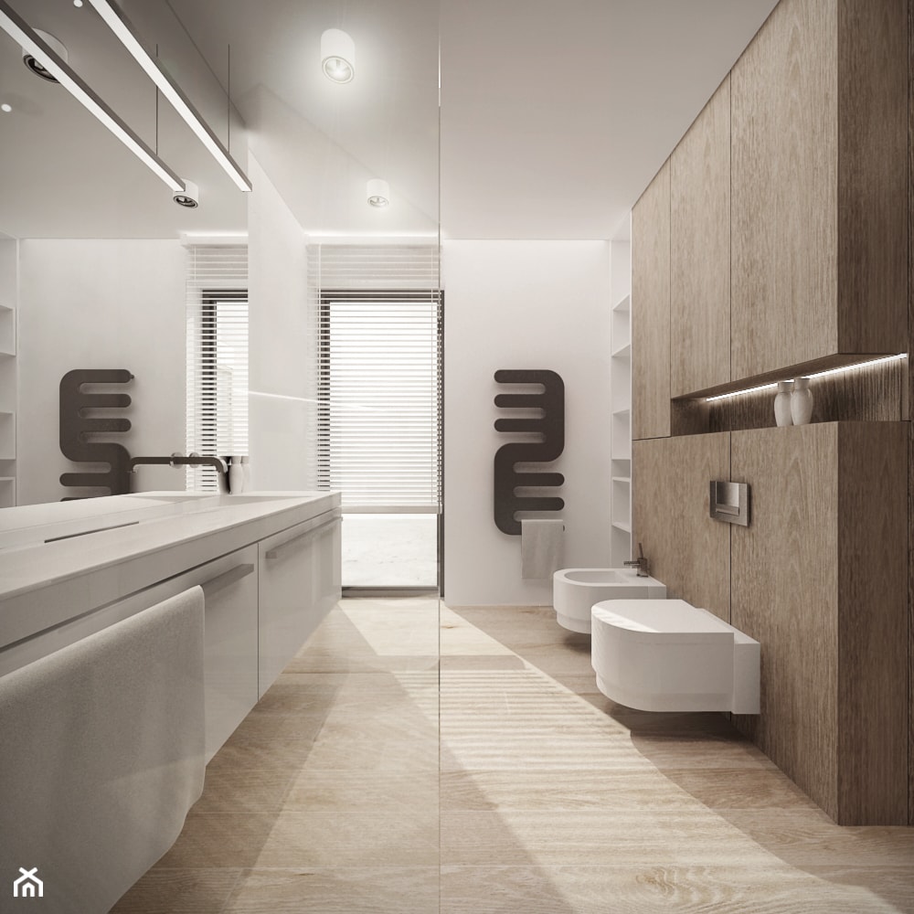 Z NOWY ROKIEM NOWYM KROKIEM - Średnia z punktowym oświetleniem łazienka, styl nowoczesny - zdjęcie od MKdesigner - Homebook