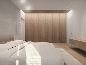 Z NOWY ROKIEM NOWYM KROKIEM - Duża szara sypialnia, styl nowoczesny - zdjęcie od MKdesigner