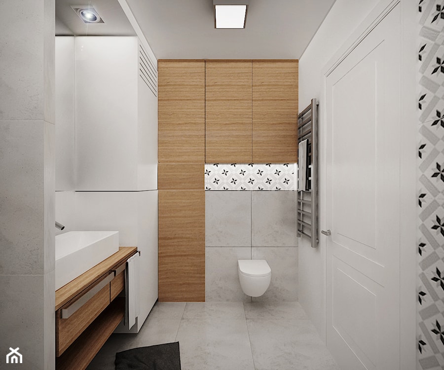 MIESZKANIE W ŁOMIANKACH - Mała łazienka, styl nowoczesny - zdjęcie od MKdesigner
