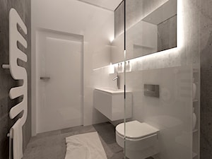 Dom w nowoczesnym stylu - Średnia bez okna z lustrem z punktowym oświetleniem łazienka, styl nowoczesny - zdjęcie od MKdesigner