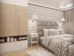 MIESZKANIE W ŁOMIANKACH - Średnia biała sypialnia, styl nowoczesny - zdjęcie od MKdesigner