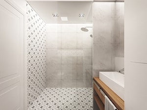 MIESZKANIE W ŁOMIANKACH - Średnia bez okna z punktowym oświetleniem łazienka, styl nowoczesny - zdjęcie od MKdesigner