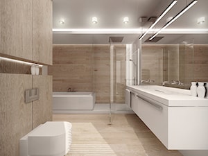 Z NOWY ROKIEM NOWYM KROKIEM - Duża z dwoma umywalkami łazienka, styl nowoczesny - zdjęcie od MKdesigner