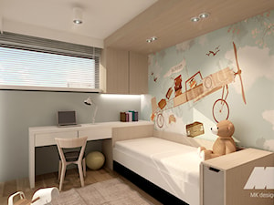Dom w nowoczesnym stylu - Mały szary pokój dziecka dla dziecka dla nastolatka dla chłopca dla dziewczynki, styl nowoczesny - zdjęcie od MKdesigner
