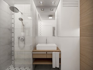 MIESZKANIE W ŁOMIANKACH - Mała bez okna łazienka, styl nowoczesny - zdjęcie od MKdesigner