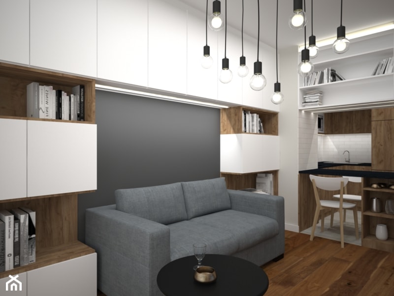Mieszkanie Urysnów - Salon, styl skandynawski - zdjęcie od AIN projektowanie wnętrz