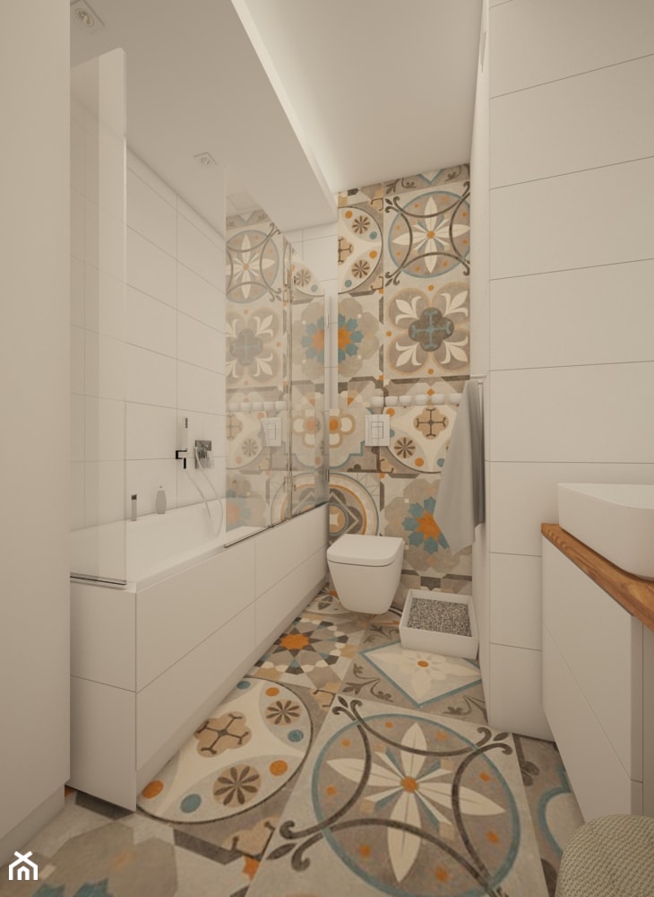Projekt Wilanów 65m2- łazienka - zdjęcie od AIN projektowanie wnętrz