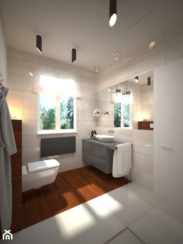 łazienka z merbau - zdjęcie od AIN projektowanie wnętrz