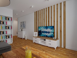 Projekt Wilanów 65m2- salon - zdjęcie od AIN projektowanie wnętrz