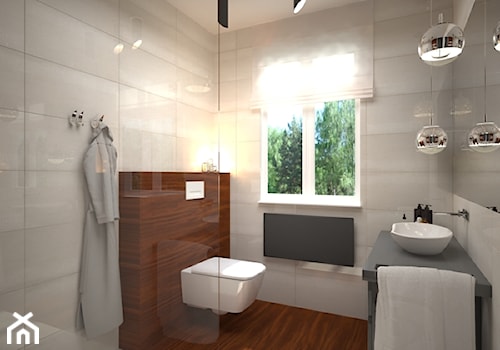 łazienka z dodatkami szarymi - zdjęcie od AIN projektowanie wnętrz