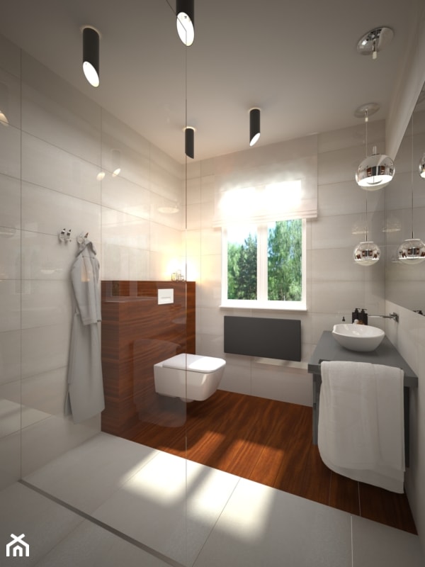 łazienka z dodatkami szarymi - zdjęcie od AIN projektowanie wnętrz - Homebook