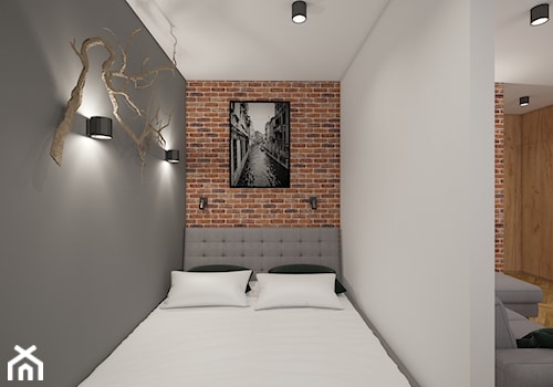 Kawalerka sypialnia - zdjęcie od AIN projektowanie wnętrz
