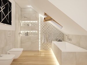 łazienka z drewnem - zdjęcie od AIN projektowanie wnętrz