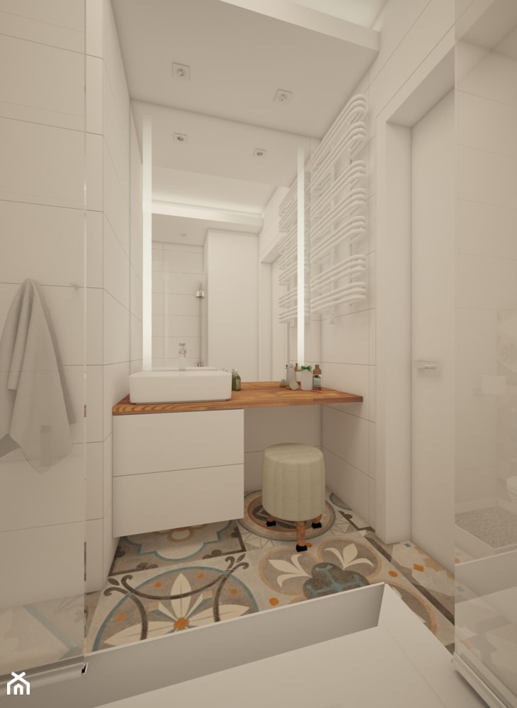 Projekt Wilanów 65m2- łazienka - zdjęcie od AIN projektowanie wnętrz
