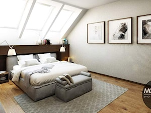 Jasna, przestrzenna sypialnia - zdjęcie od MONOstudio