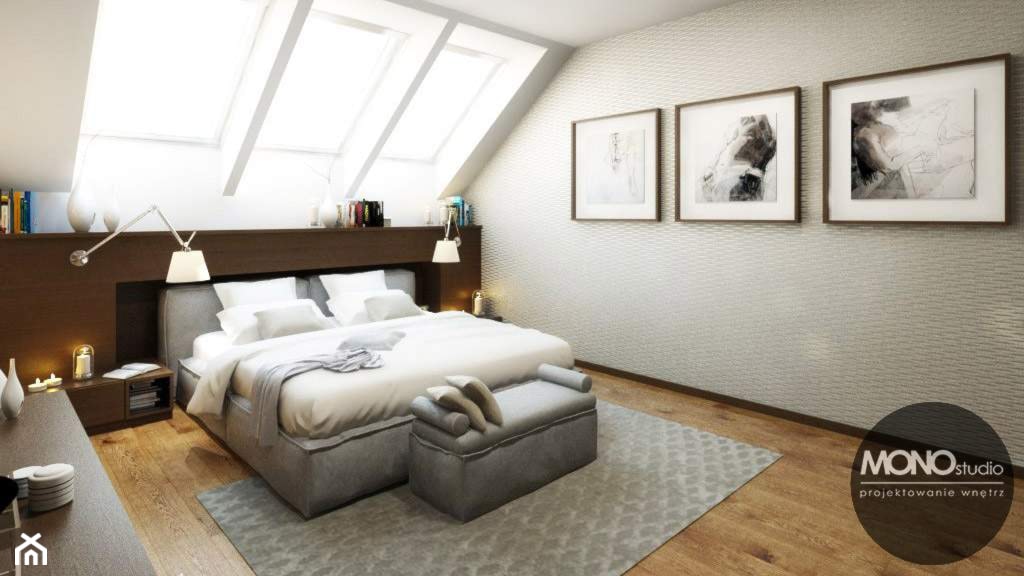 Jasna, przestrzenna sypialnia - zdjęcie od MONOstudio - Homebook