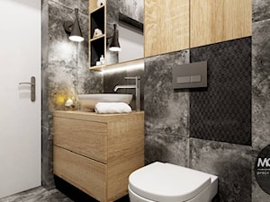 Łazienka w elementami drewna - zdjęcie od MONOstudio