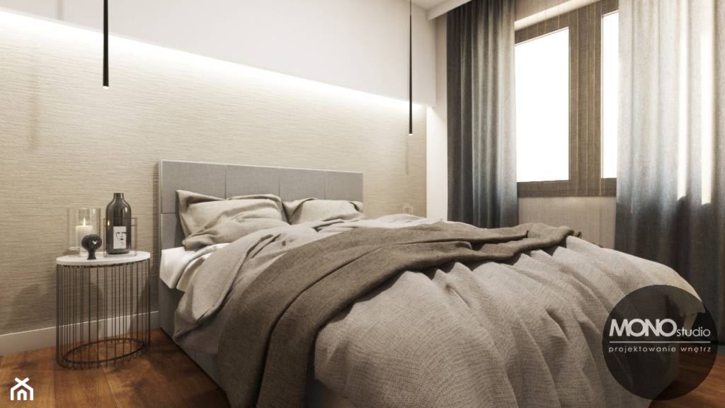 Sypialnia w brązach i beżach - zdjęcie od MONOstudio - Homebook