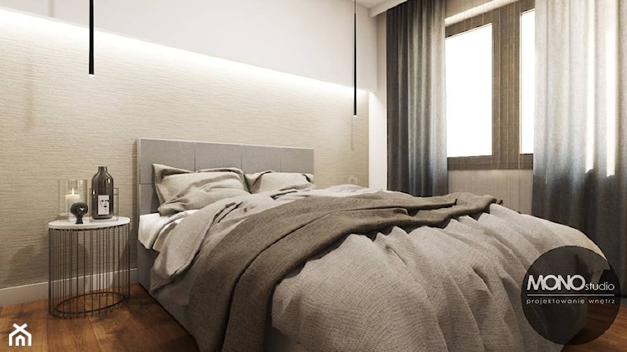 Sypialnia w brązach i beżach - zdjęcie od MONOstudio