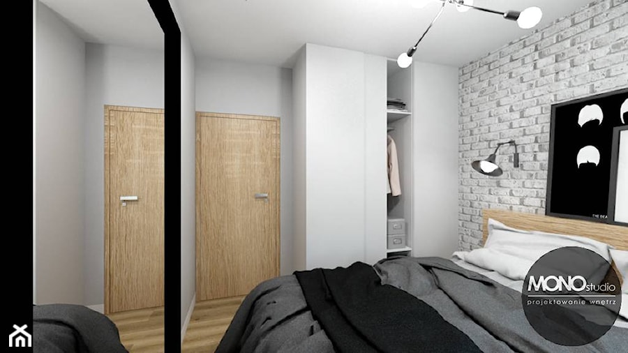 Sypialnia w stylu nowoczesno-skandynawskim - zdjęcie od MONOstudio