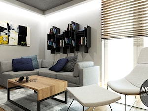Salon w minimalistycznym i ciepłym charakterze - zdjęcie od MONOstudio
