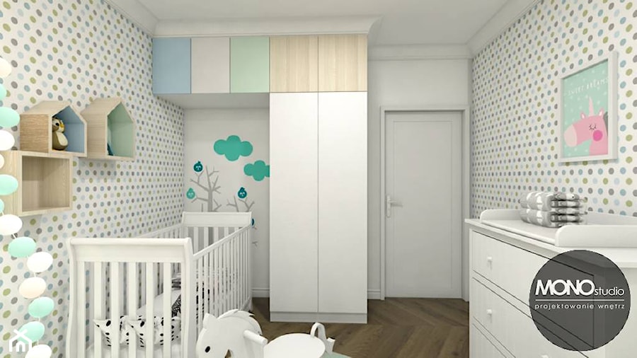 Pokój dziecka w pastelowych, jasnych kolorach - zdjęcie od MONOstudio