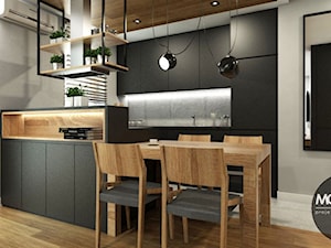 Kuchnia w minimalistycznym i ciepłym charakterze - zdjęcie od MONOstudio