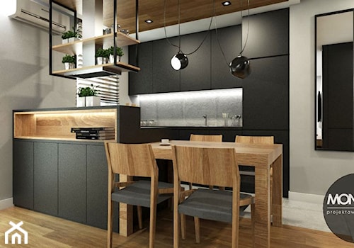 Kuchnia w minimalistycznym i ciepłym charakterze - zdjęcie od MONOstudio