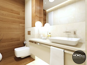 Łazienka z przewagą drewna - zdjęcie od MONOstudio