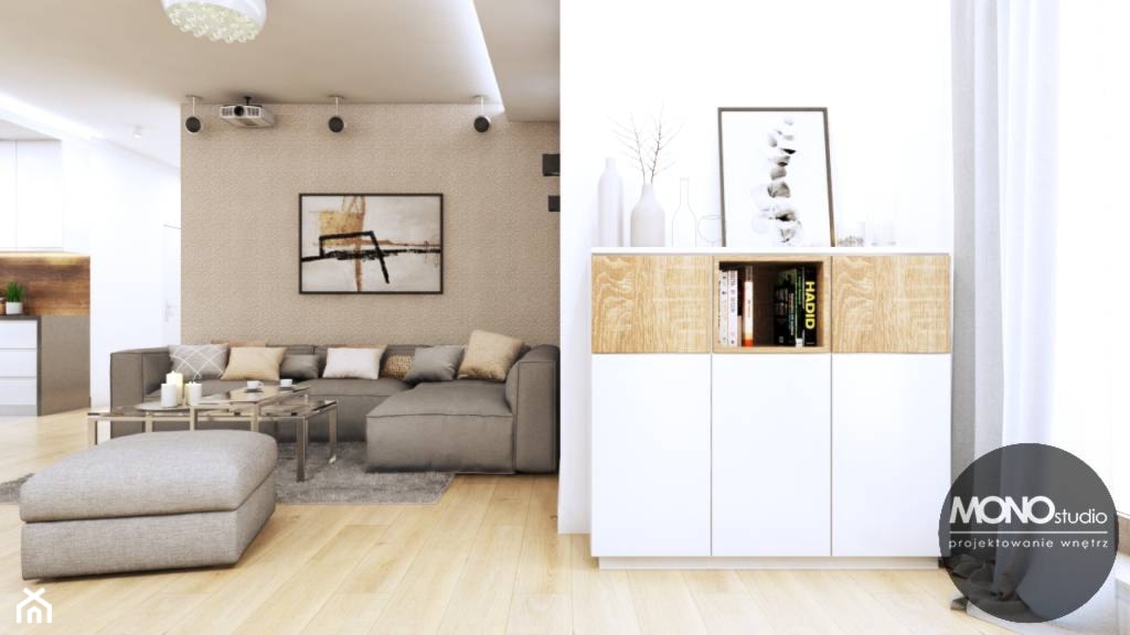 Salon w minimalistycznym klimacie - zdjęcie od MONOstudio - Homebook