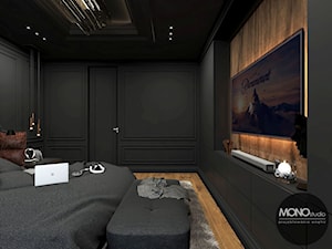 Sypialnia w ciemniejszych barwach - zdjęcie od MONOstudio