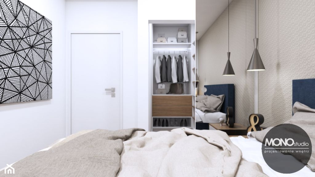 Sypialnia w nowoczesnym klimacie - zdjęcie od MONOstudio - Homebook