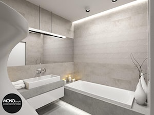 biel & harmonia - Średnia na poddaszu bez okna łazienka, styl minimalistyczny - zdjęcie od MONOstudio