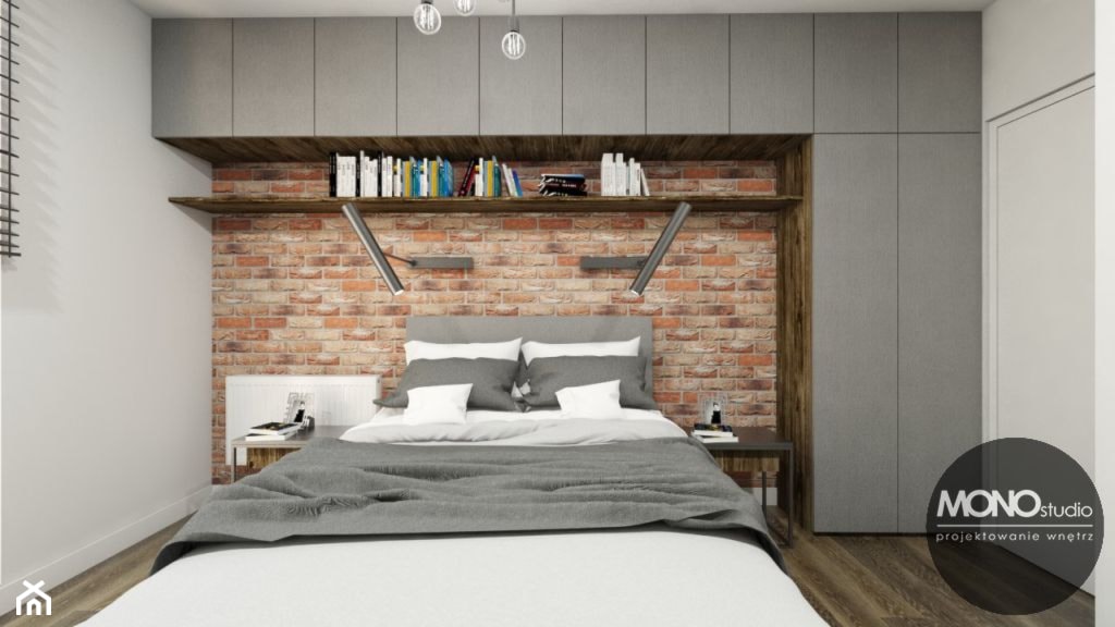 Sypialnia w stylu industrialnym - zdjęcie od MONOstudio - Homebook
