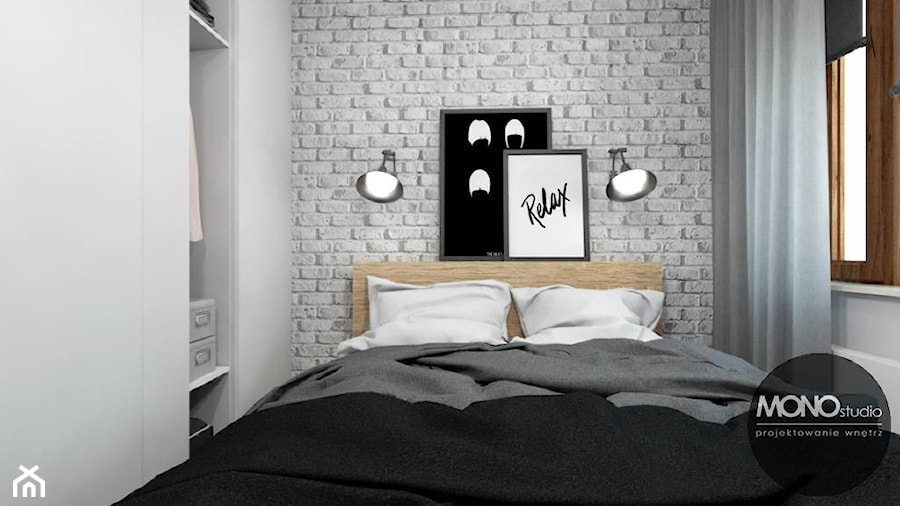 Sypialnia w męskich kolorach - zdjęcie od MONOstudio