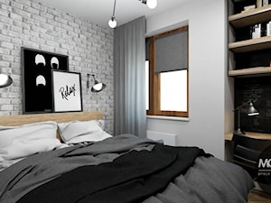 Sypialnia z cegłą - zdjęcie od MONOstudio