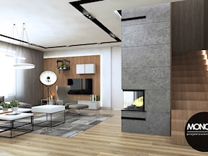 ​Nowoczesne i eleganckie wnętrze w przestronnym apartamencie - zdjęcie od MONOstudio