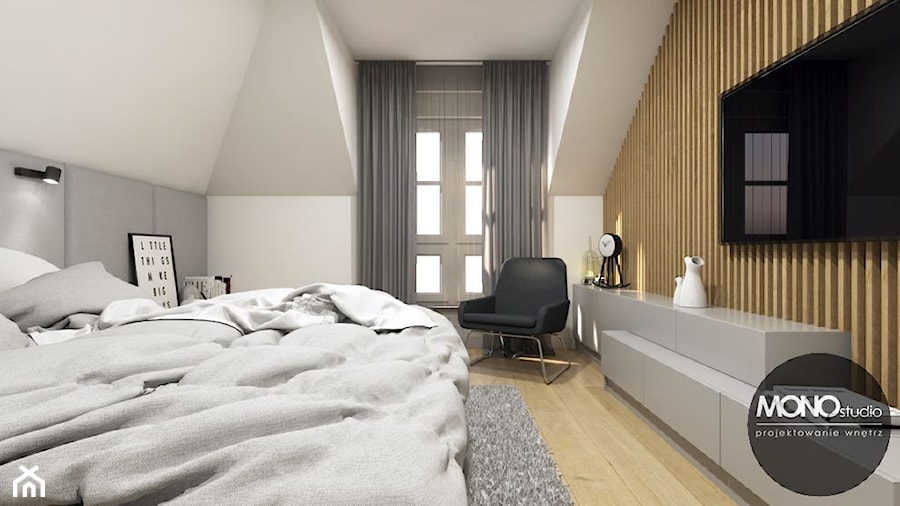 Sypialnia w nowoczesnym klimacie - zdjęcie od MONOstudio
