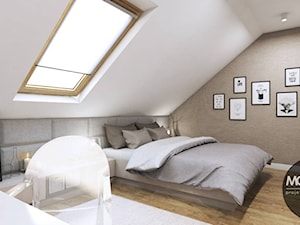 Ciepła, przytulna sypialnia - zdjęcie od MONOstudio