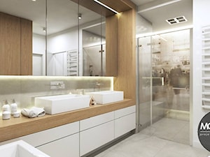 Łazienka jasnym, nowoczesnym klimacie - zdjęcie od MONOstudio
