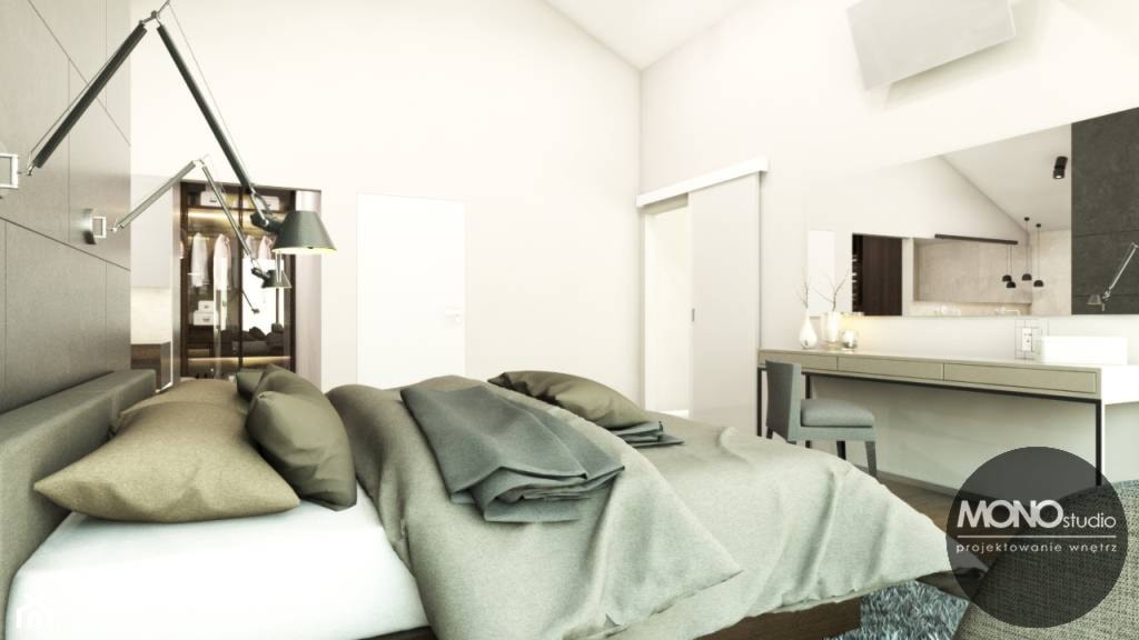 Sypialnia w stylu minimalistycznym - zdjęcie od MONOstudio - Homebook