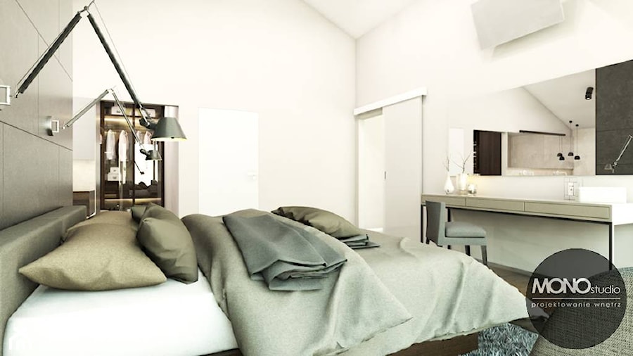 Sypialnia w stylu minimalistycznym - zdjęcie od MONOstudio