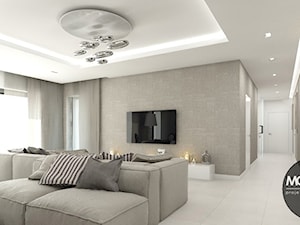 biel&elegancja - Duży szary salon, styl minimalistyczny - zdjęcie od MONOstudio
